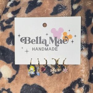 Bella Mae Handmade Earrings Set - Gold, Blue, Red, Pink